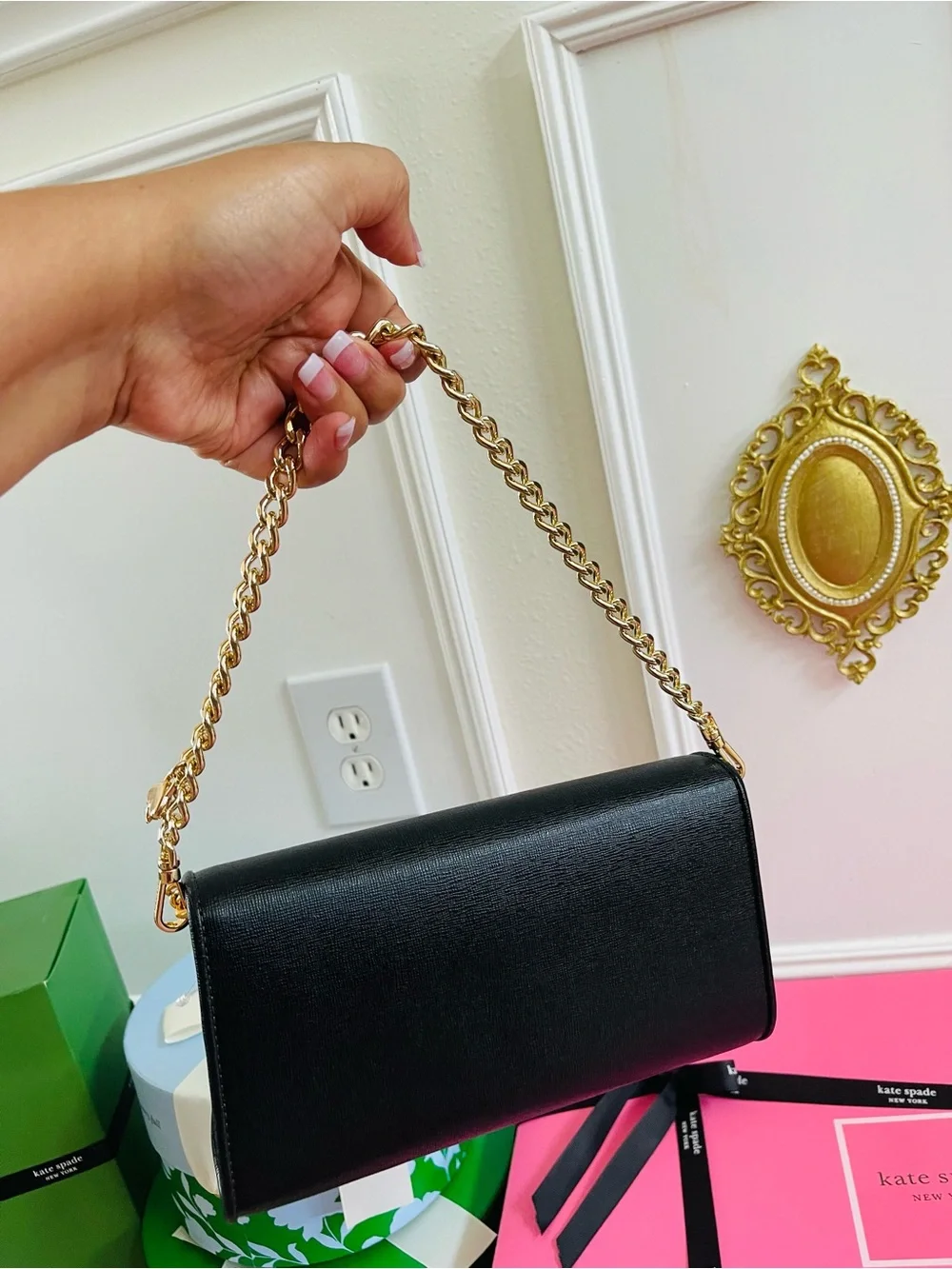Kate Spade New York Shoulder Bag Gold Chain Strap